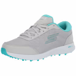 Skechers Women's Max Fairway 4 Spikeless Golf Shoe Sneaker Gray/Turqu