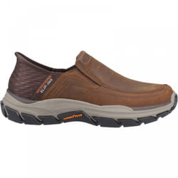 ) Slip-ins RF: Respected Elgin | Dark Brown | Extra Wide | Men's Moc-Toe Style Casual Shoes - 8 (Adults'