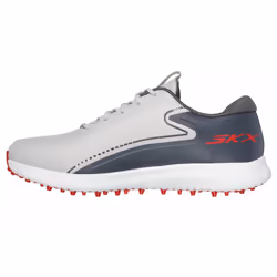 Skechers Men's Max 2 Arch Fit Waterproof Spikeless Golf Shoe Sneaker Grey/Red 12 Wide