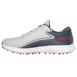 Skechers Men's Max 2 Arch Fit Waterproof Spikeless Golf Shoe Sneaker  Grey/Red  12 Wide