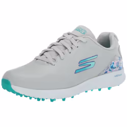 Skechers Women's Max Arch Fit Golf Shoe Sneaker Gray Floral Waterproo