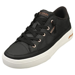 Skechers Arch Fit Arcade Womens Casual Trainers in Black White - 5