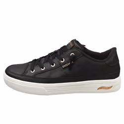 Skechers Arch Fit Arcade Womens Casual Trainers in Black White - 6