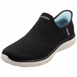 Skechers Virtue-sleek Vegan Womens Slip On Trainers in Black White - 8
