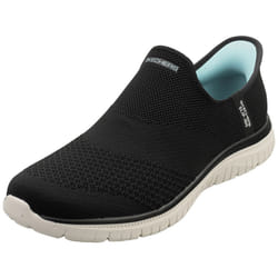 Skechers Virtue-sleek Vegan Womens Slip On Trainers in Black White - 8