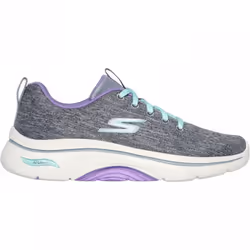 ) GO WALK Arch Fit 2.0 - Vivid Sunset | Grey/Lavender | Women's Comfort Supportive Trainers - 4 (Adults'