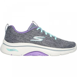 ) GO WALK Arch Fit 2.0 - Vivid Sunset | Grey/Lavender | Women's Comfort Supportive Trainers - 6 (Adults'