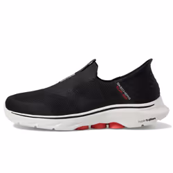 Skechers Men's Go Walk 7-Easy On 2 Sneaker Black/White 10 Wide