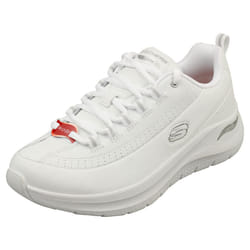 Skechers Arch Fit 2.0 Star Bound Womens Fashion Trainers in White Silver - 7 UK