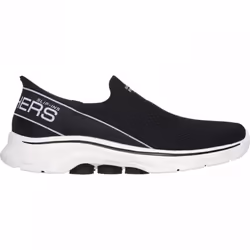 ) GO WALK 7 - Mia | Black/White | Womens Slip Ins Trainers - 4 (Adults'