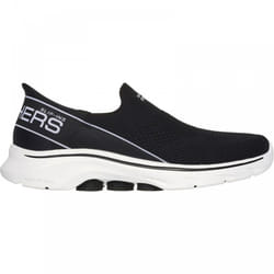 ) GO WALK 7 - Mia | Black/White | Womens Slip Ins Trainers - 4 (Adults'