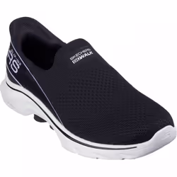 ) GO WALK 7 - Mia | Black/White | Womens Slip Ins Trainers - 5 (Adults'