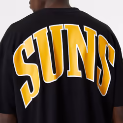 New Era Phoenix Suns NBA Infill Logo Oversized T-Shirt Tee Top - Black - XL, Black