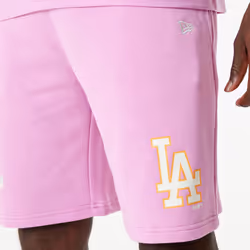 New Era LA Dodgers MLB Pastel Elasticated Shorts - Pink - 3XL, Pink