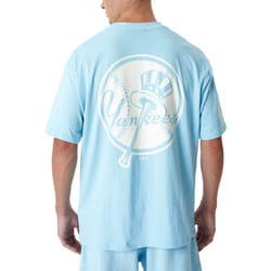 New Era New York Yankees MLB Pastel Oversized T-Shirt Tee Top - Blue - L, Blue