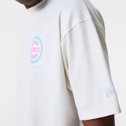 New Era Chicago Cubs MLB Pastel Oversized T-Shirt Tee Top - White - 2XL, White