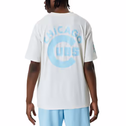 New Era Chicago Cubs MLB Pastel Oversized T-Shirt Tee Top - White - L, White