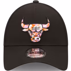New Era Chicago Bulls Seasonal Infill 9FORTY Adjustable Cap Hat - Black