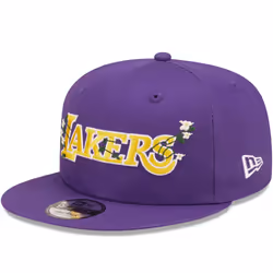 New Era LA Lakers Flower Wordmark 9FIFTY Snapback Cap Hat - Purple - S/M, Purple