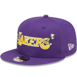 New Era LA Lakers Flower Wordmark 9FIFTY Snapback Cap Hat - Purple - S/M, Purple