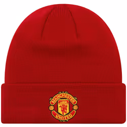 , Red) New Era Kids Manchester United FC Cuff Knit Warm Winter Beanie Hat - Red - Child (4-6 Yrs