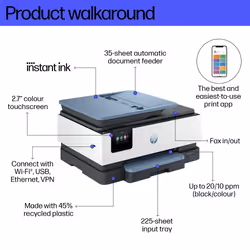 HP OfficeJet Pro 8135e All-in-One Printer - Additional view 4