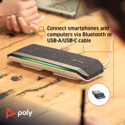 POLY Sync 40+ Microsoft Teams Certified USB-A USB-C Speakerphone +BT700 USB-A Adapter - Additional view 5