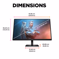 OMEN by HP 27 inch FHD 165Hz Gaming Monitor - OMEN 27 - Additional view 6