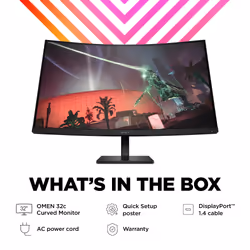 OMEN by HP 31.5 inch QHD 165Hz Curved Gaming Monitor - OMEN 32c - Additional view 5
