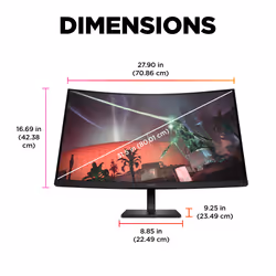 OMEN by HP 31.5 inch QHD 165Hz Curved Gaming Monitor - OMEN 32c - Additional view 6