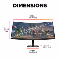 OMEN by HP 34 inch WQHD 165Hz Curved Gaming Monitor - OMEN 34c - Additional view 7