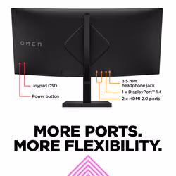 OMEN by HP 34 inch WQHD 165Hz Curved Gaming Monitor - OMEN 34c - Additional view 8