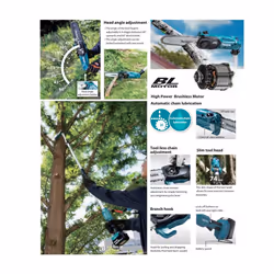 Makita DUA200Z 18V LXT 200mm Telescopic Extension Pole Saw + Extension - Bare - Additional view 8
