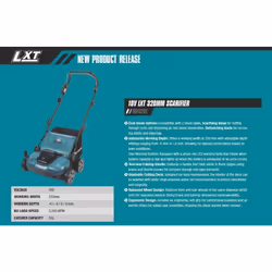 Makita DUV320Z Cordless Brushless LXT 18V Scarifier 32cm - Bare Unit