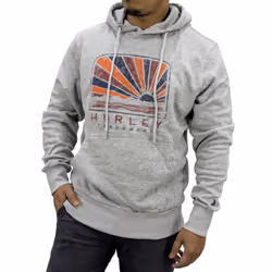 Hurley Mens Fleece Hoodie Casual Pullover Jumper - Grey, S