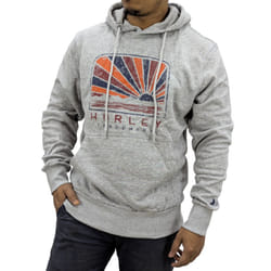 Hurley Mens Fleece Hoodie Casual Pullover Jumper - Grey, S