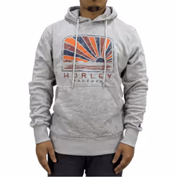 Hurley Mens Fleece Hoodie Casual Pullover Jumper - Grey, S