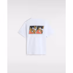 Vans Digi Flames Boys Short Sleeve T-Shirt White - X-Large