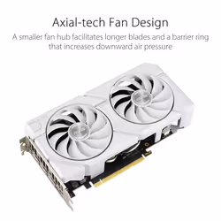 ASUS Dual GeForce RTX 4060 EVO White OC Edition 8GB GDDR6 (PCIe 4.0  8GB GDDR6  DLSS 3  HDMI 2.1a  DisplayPort 1.4a  Axial-tech Fan Design  0dB Techno