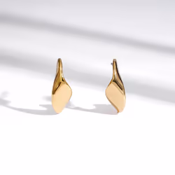 Amazon Essentials Rhodium or Yellow Gold Plated Brass Twisted Half Hoop Earrings