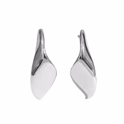 Amazon Essentials Rhodium or Yellow Gold Plated Brass Twisted Half Hoop Earrings