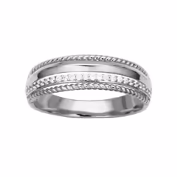 Amazon Essentials Cubic Zirconia Multi-Row Band Ring in Rhodium Plated Sterling Silver  White  9