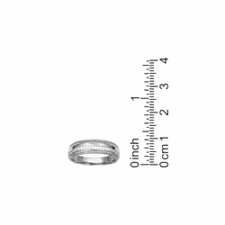Amazon Essentials Cubic Zirconia Multi-Row Band Ring in Rhodium Plated Sterling Silver  White  9