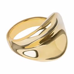Amazon Essentials Chunky Modern Yellow Statement Ring for Women in Gold Color High Polish Size 8  Yellow gold  8