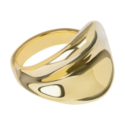 Amazon Essentials Chunky Modern Yellow Statement Ring for Women in Gold Color High Polish Size 10  Yellow gold  10