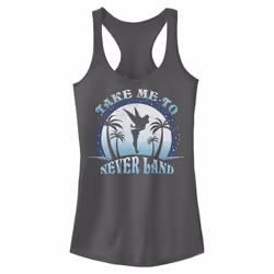 Disney Women's Take Me to Never Land Charcoal Large
