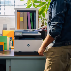 HP Color LaserJet Pro MFP 3302fdwg, Color, Printer for Small medium business, Print, copy, scan, fax, Wireless; Print from phone or tablet; Automatic document feeder; Two-sided printing; Two-sided scanning; Scan to email; Scan to PDF; Fax; Front USB flash drive port; Touchscreen; TerraJet cartridge - Additional view 4