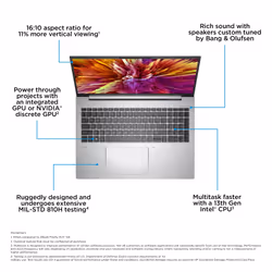 HP ZBook Firefly 16 inch G10 Intel® Core™ i7 i7-1355U Mobile workstation 40.6 cm (16") WUXGA 32 GB DDR5-SDRAM 1 TB SSD NVIDIA RTX A500 Wi-Fi 6E (802.11ax) Windows 11 Pro Grey