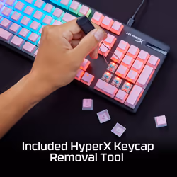 HP HyperX Pudding Keycaps 2 - Full Key Set - PBT - Pink (US Layout) - Additional view 5