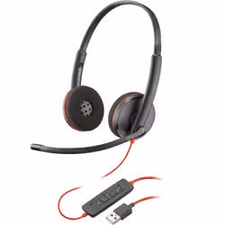 POLY Blackwire C3220 USB-A Black Headset (Bulk), Wired, Office/Call center, 87 g, Headset, Black